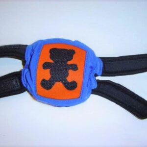 מגני ברכיים לתינוק דובי - כחול כתום